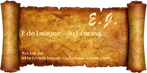 Edelmayer Julianna névjegykártya